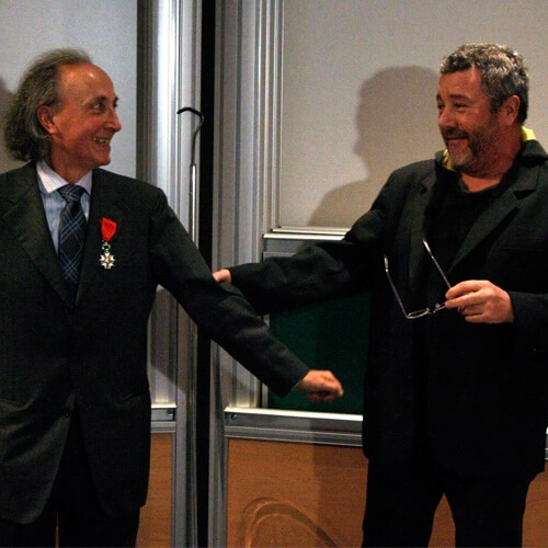 Philippe Starck presents the « Légion d’honneur » to Thibault Damour - 