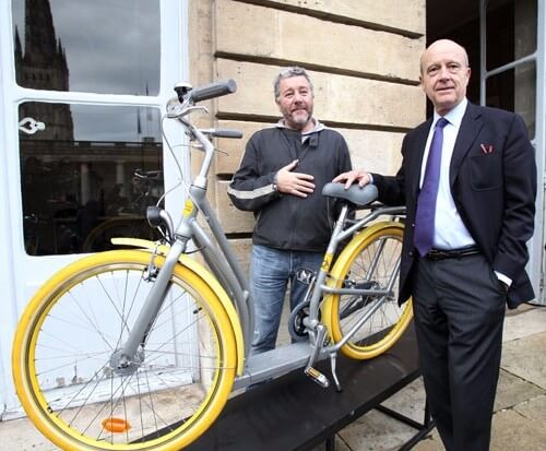 Arrival of the 20 first Pibal bikes in Bordeaux, France - 