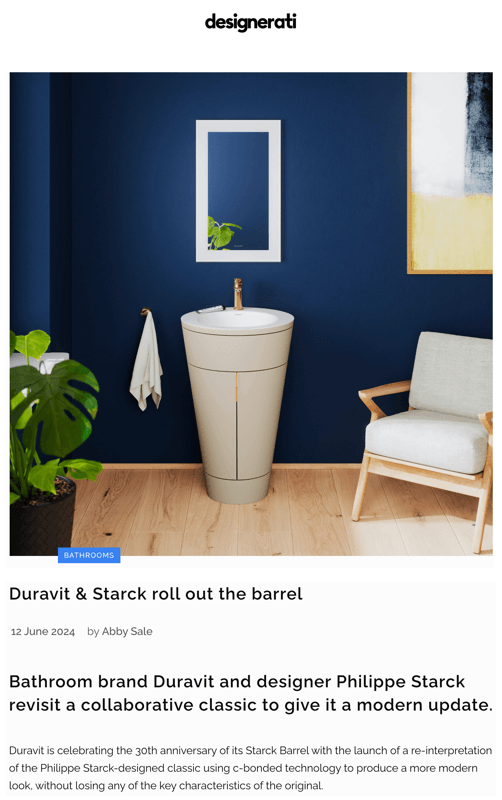 Duravit & Starck roll out the barrel