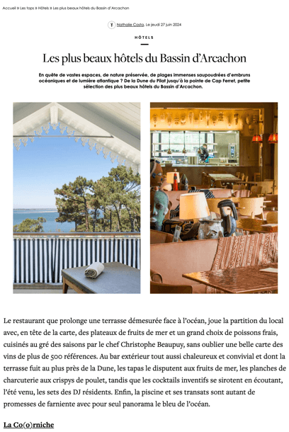 The most beautiful hotels in the Bay of Arcachon