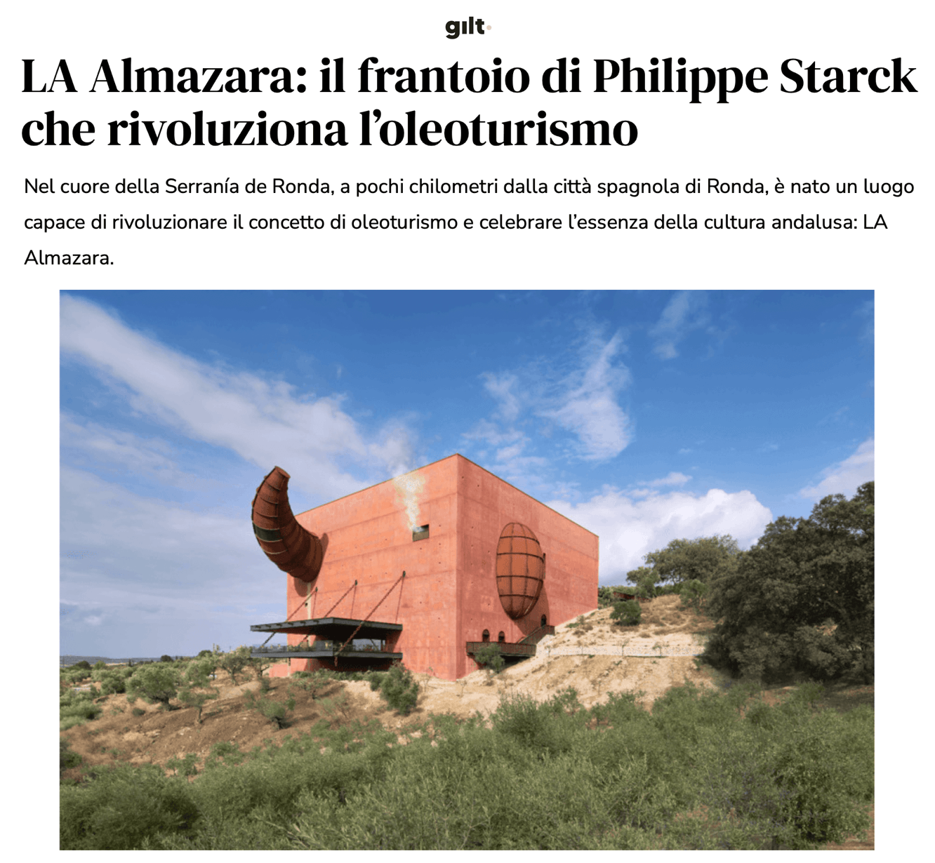 LA Almazara: Philippe Starck's oil mill revolutionising oil tourism