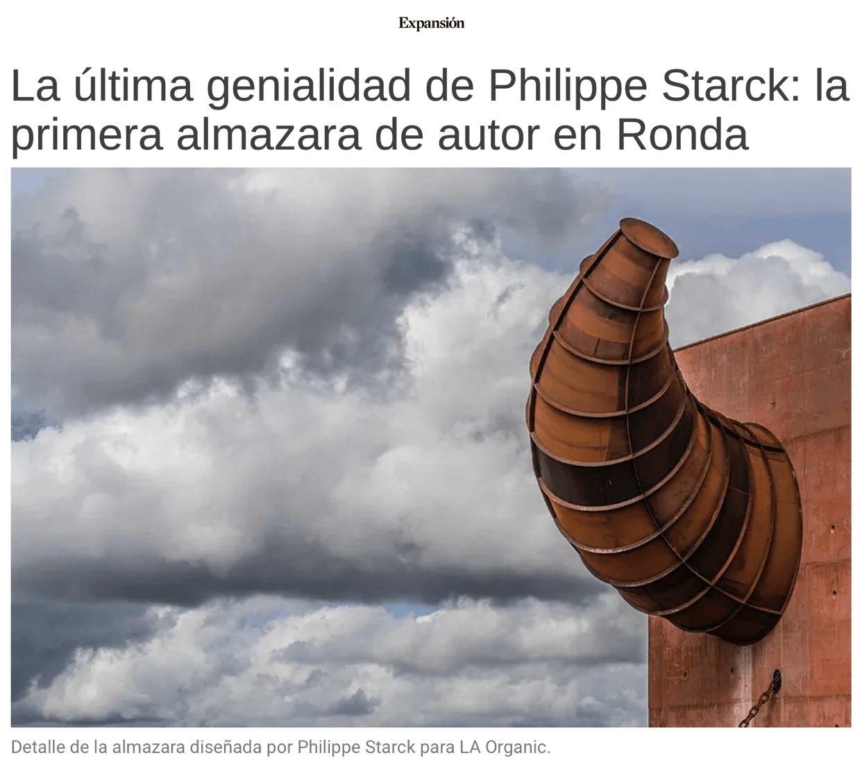 Philippe Starck's latest stroke of genius: Ronda's first signature olive oil mill