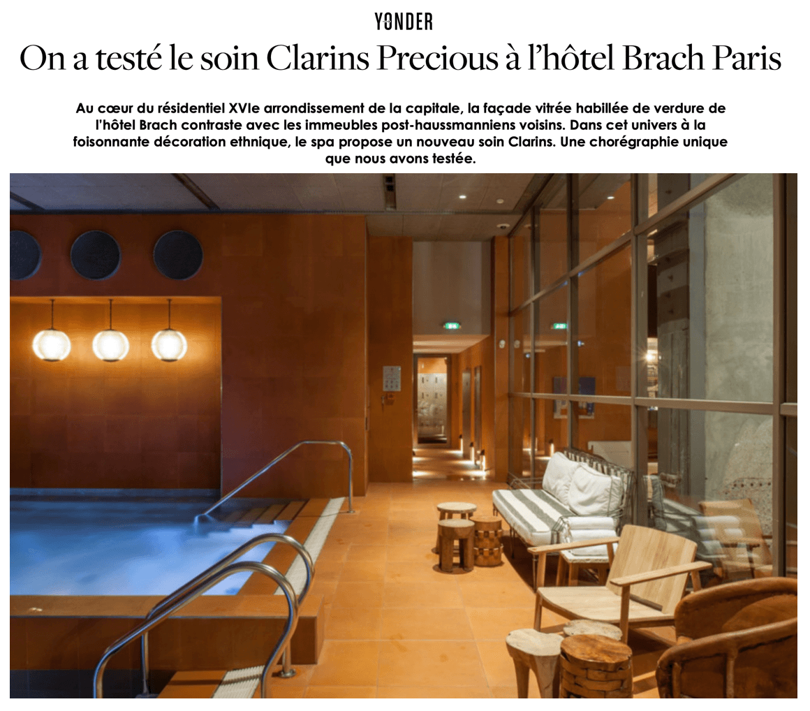 We tested Clarins Precious at the Brach Paris hotel