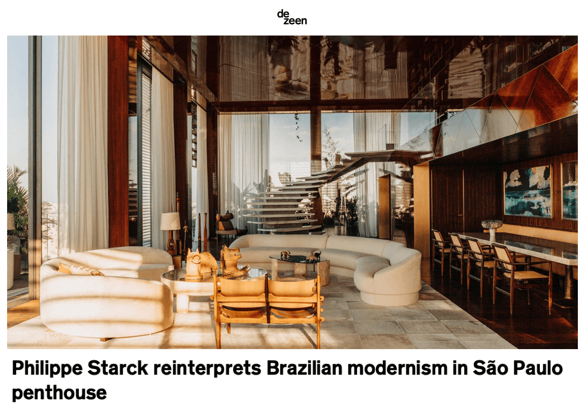 Philippe Starck reinterprets Brazilian modernism in São Paulo penthouse