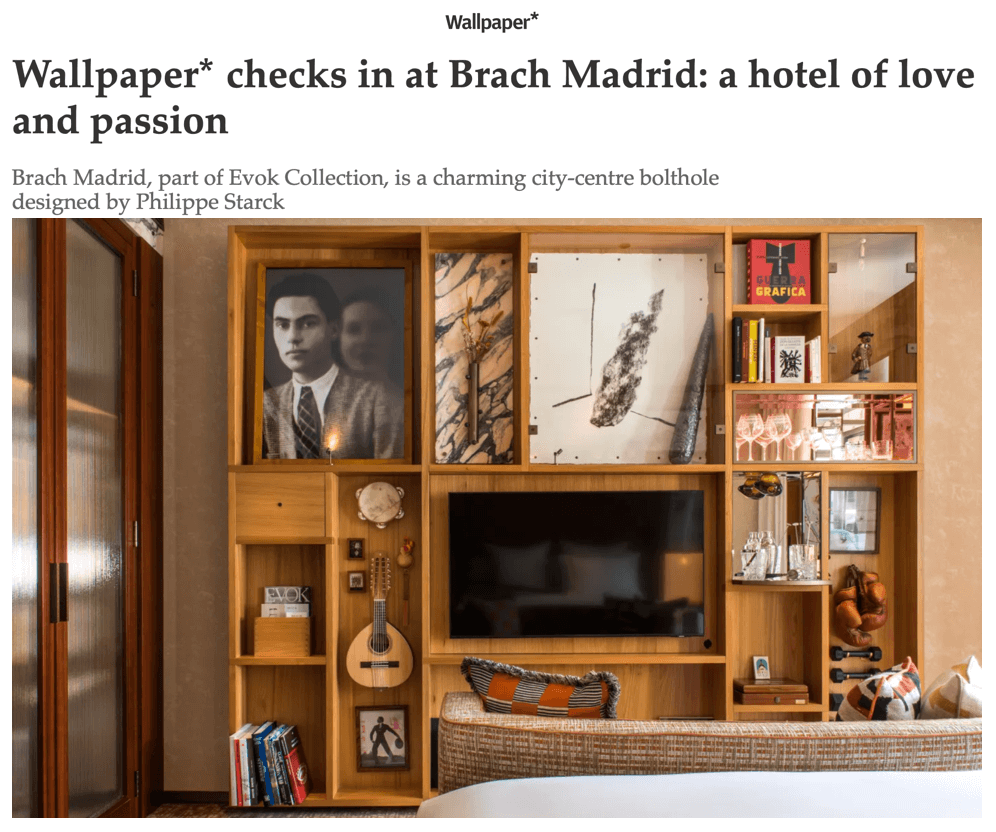 Wallpaper* checks in at Brach Madrid: a hotel of love and passion