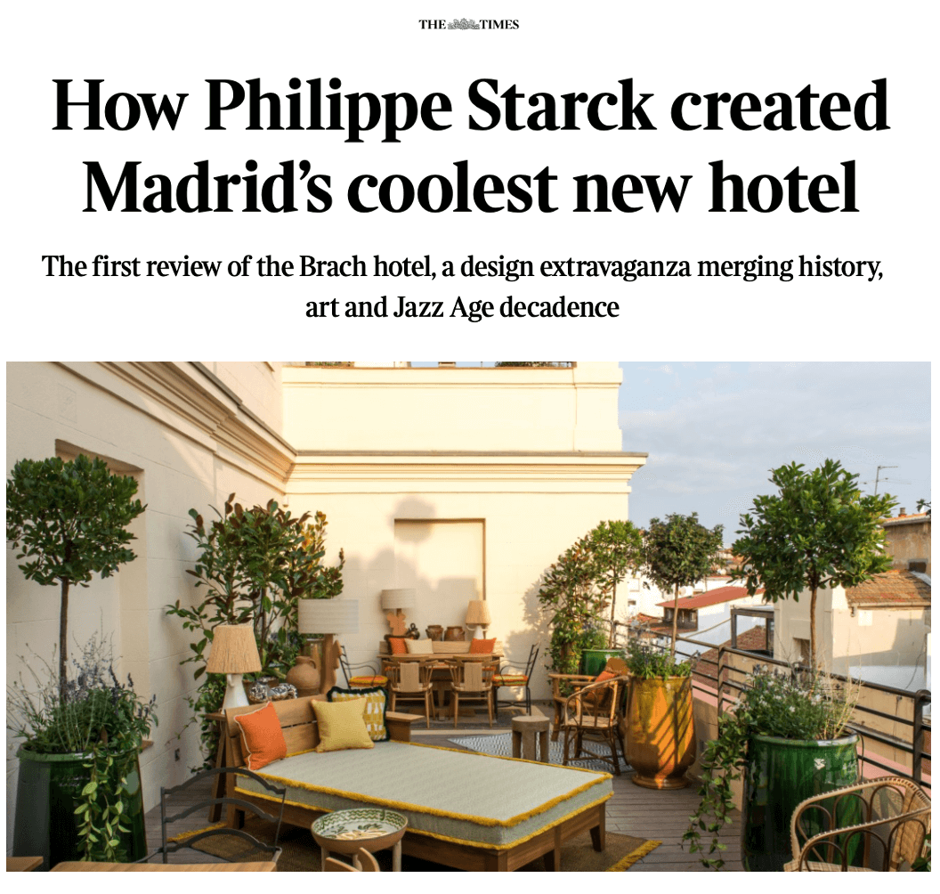 How Philippe Starck created Madrid’s coolest new hotel